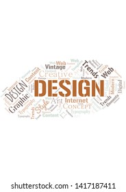 Design word cloud. Wordcloud made with text only.