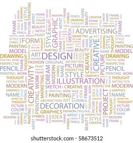 Design Word Collage On White Background Stock Vector (Royalty Free ...