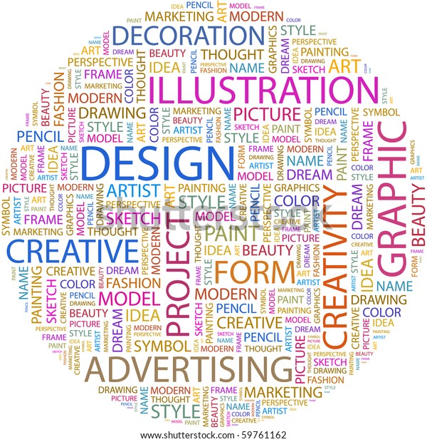 Design Word Collage On White Background Stock Vector (Royalty Free ...