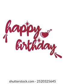 a design for the word happy birthday