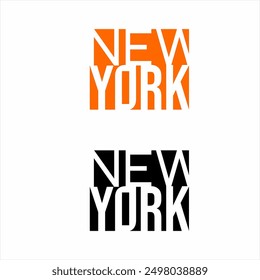 The design of the word "New York" is simple and unique.