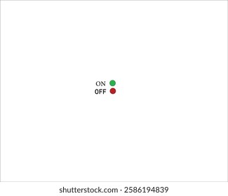 Design of the word OFF and ON