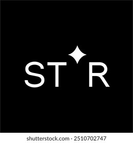 Design the word "Star" with a star illustration on the letter A.