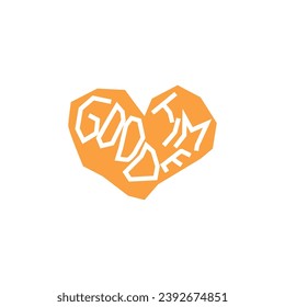 The design of the words "Love Time" in a cute style for t-shirts combines elements of playfulness and cheerfulness. Eccentric and colorful