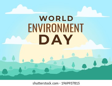 Design of World environment day background concept for banner, poster, campaign, web, post, header, cover