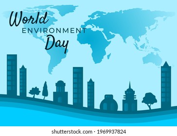 Design of World environment day background concept for banner, poster, campaign, web, post, header, cover