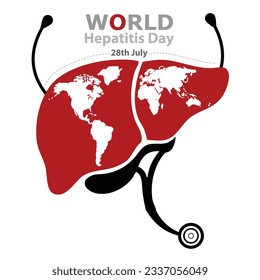 Design world hepatitis day concept isolated on white background.