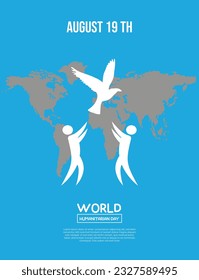 Design for World Humanitarian Day, Peace Day, World Heart Day, World Day etc.