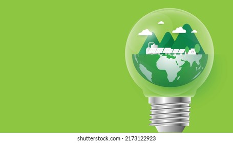 Design for world invironment banner, with city and garden, save the planet and energy concept, paper illustration, and 3d paper.Earth Green City World Environment Day Ecology Protection
