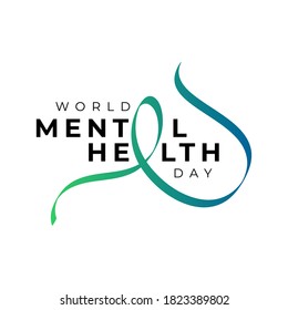 Design for World mental health day. Annual campaign. Raising awareness of mental health. Control and protection. Medical health care design.