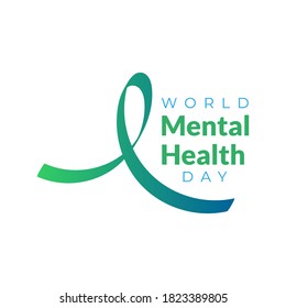 Design for World mental health day. Annual campaign. Raising awareness of mental health. Control and protection. Medical health care design.