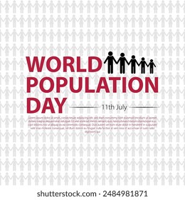 Design for world population day. flat world population day illustration. 11 July banner of world population day