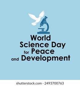 Design of World Science Day for Peace and Development vector illustration.