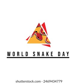 design for world snake day with red snake vector simple