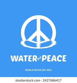 Design for world water day with water for peace theme