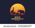 design  of World Wildlife Conservation Day concept Vector illustration.