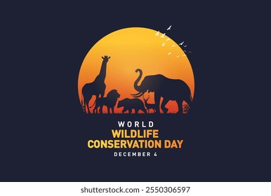 Gestaltung des Konzepts des World Wildlife Conservation Day Vektorgrafik.