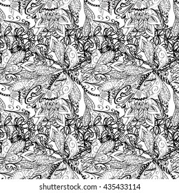 Design wrapping and gift paper, greeting cards, banner and posters design. Vector illustration. Watercolor, hand drawn. Seamless pattern background. - stock. Doodles on gray, neutral and white colors.