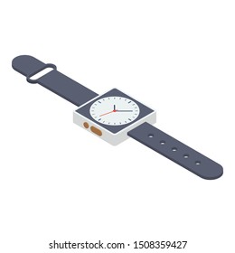 
Design of wristwatch in isometric vector 
