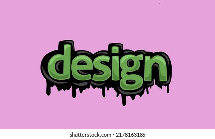 DESIGN writing vector design on pink background