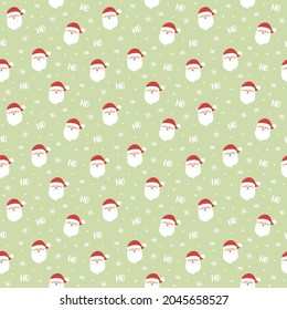 Design of Xmas pattern with Santa Claus. Christmas concept. Vector