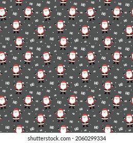 Design of Xmas pattern with Santa Claus. Christmas concept. Vector