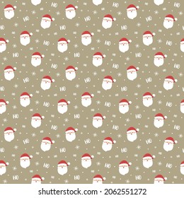 Design of Xmas pattern with Santa Claus. Christmas concept. Vector