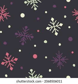 Design of Xmas pattern with snowflakes. Christmas concept. Vector