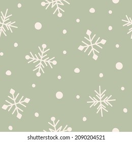 Design of Xmas pattern with snowflakes. Christmas concept. Vector