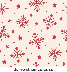 Design of Xmas pattern with snowflakes. Christmas concept. Vector
