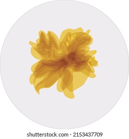 Design yellow flower symbol illustration