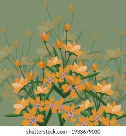 Design yellow flowers for your pattern