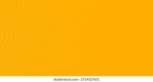 Design yellow orange halftone pattern. Retro comic gradient background. Square pixilated dot cartoon texture. Pop art faded gradient pattern. 