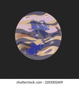 Design yellow planet vector illustration