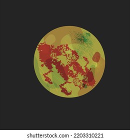 Ilustración del vector del planeta amarillo