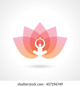 Design of yoga / spa icon and graphic elements.
