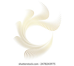 Design for Yoga, Wellness, Relaxation, Healthy Lifestyle, Fitness for Web-design, Banner, Brochure, package. Icon, Logo, and Background made of Circular Dots, Lines, and Spirals. Patterns Geometric