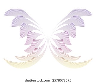 Design for Yoga, Wellness, Relaxation, Healthy Lifestyle, Fitness for Web-design, Banner, Brochure. Icon, Logo, and Background made of Circular Dots, Lines, and Spirals. Holiday Vector Illustration