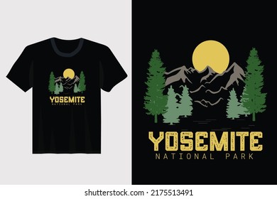 Design for Yosemite National Park , T-shirt Art