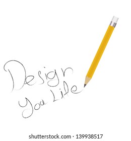 Design you life conceptual words on blackboard