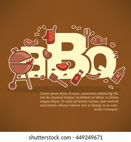 design for your barbecue and grill restaurant or party 