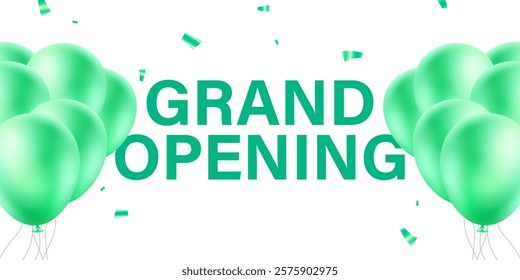 Design your opening card with balloons. beautiful business banner vector illustration

