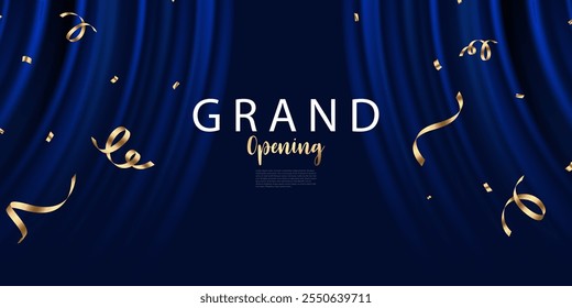 Design your opening card with beautiful business banner vector illustration ribbon.