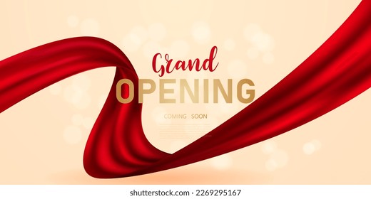 Design your opening card with an elegant ribbon. business banner template vector illustration