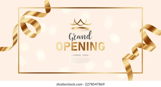 Design your opening card with an elegant ribbon. business banner template vector illustration