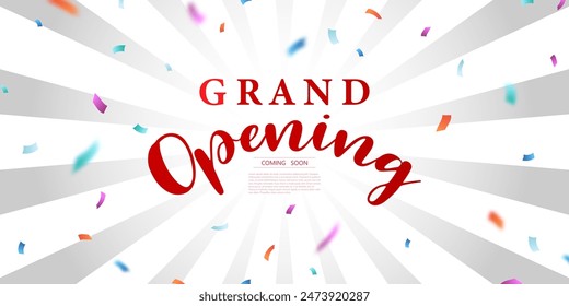 Design your opening card with ribbon. Vector illustration Beautiful business banner template