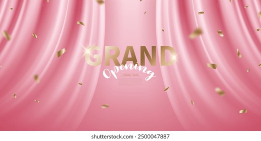 Design your opening card with ribbon. Vector illustration Beautiful business banner template