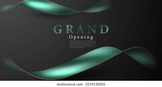 Design your opening card with ribbon. Vector illustration Beautiful business banner template