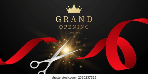 Design your opening card that is elegant. business banner template vector illustration