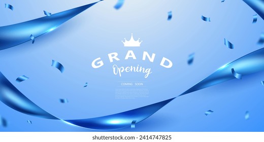 Design your opening card with vector illustrations. Beautiful business banner template